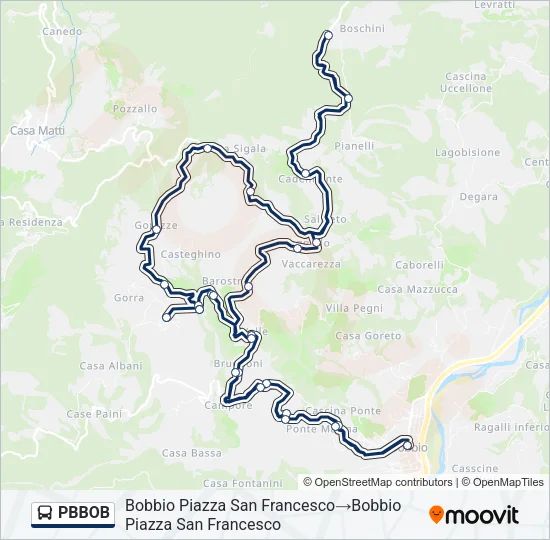PBBOB Bus Line Map