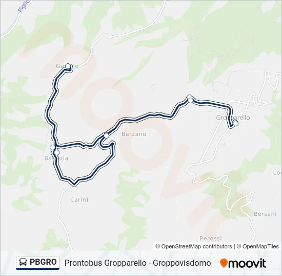 PBGRO Bus Line Map