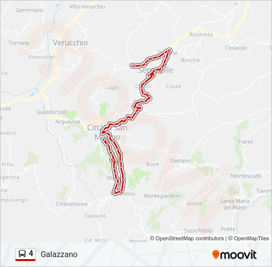 4 Bus Line Map