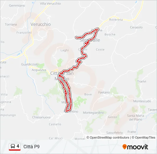 4 Bus Line Map