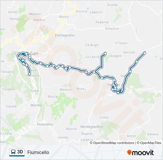 Percorso linea bus 3D