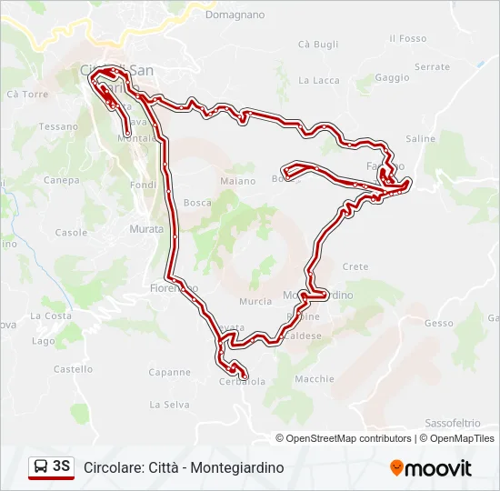 3S Bus Line Map