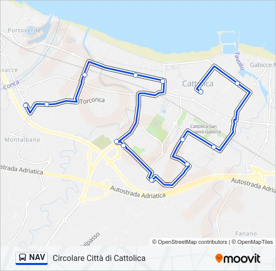NAV Bus Line Map