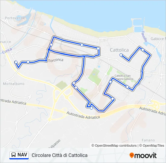 NAV Bus Line Map