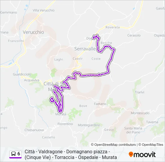 6 Bus Line Map