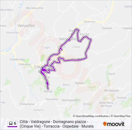 6 Bus Line Map