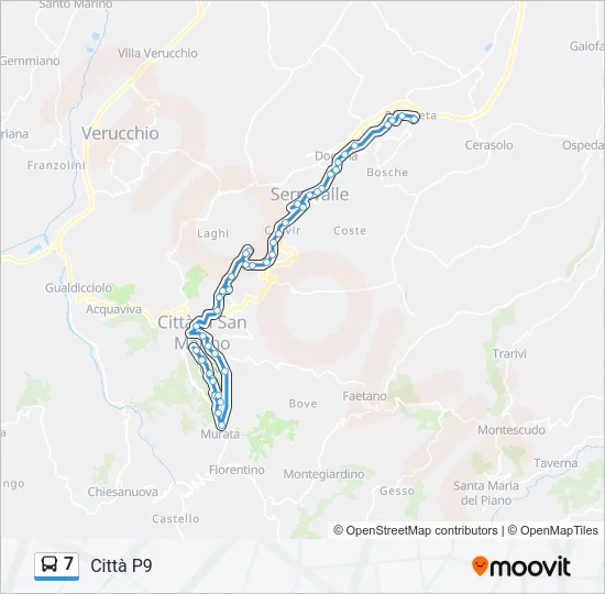 7 Bus Line Map