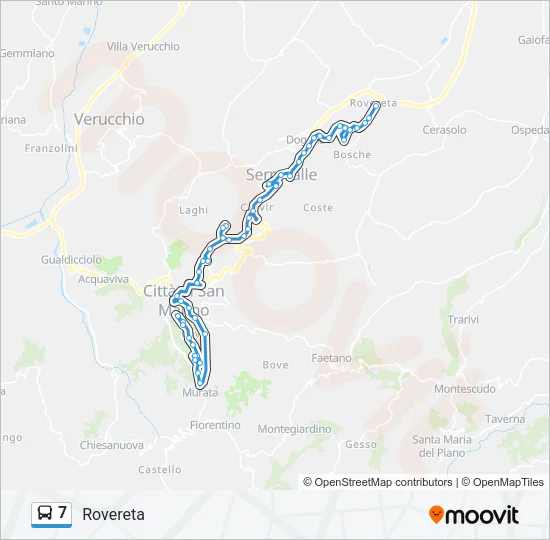 7 Bus Line Map