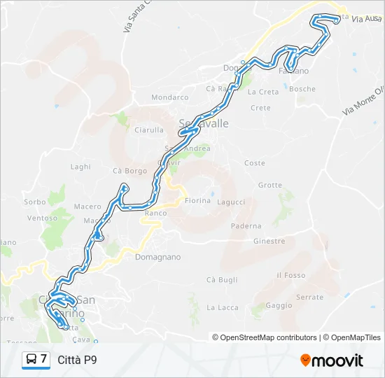 7 Bus Line Map