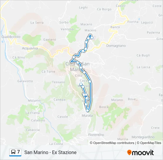 7 Bus Line Map