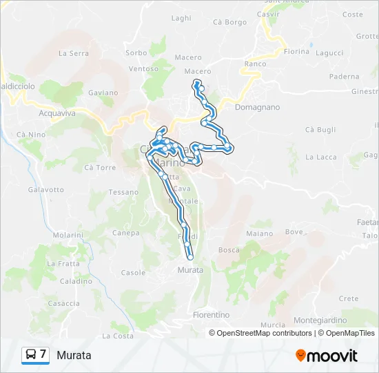 7 Bus Line Map
