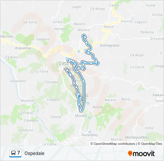 7 Bus Line Map