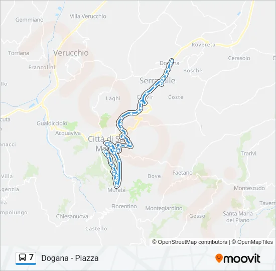 7 Bus Line Map