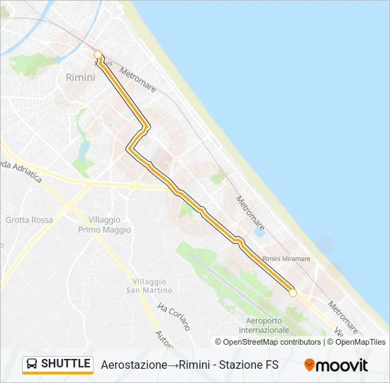 SHUTTLE Bus Line Map