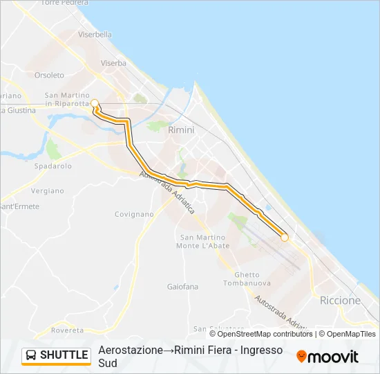 SHUTTLE Bus Line Map