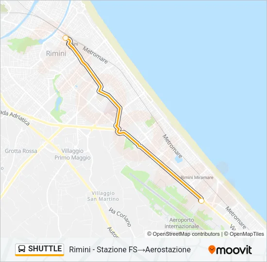 SHUTTLE Bus Line Map