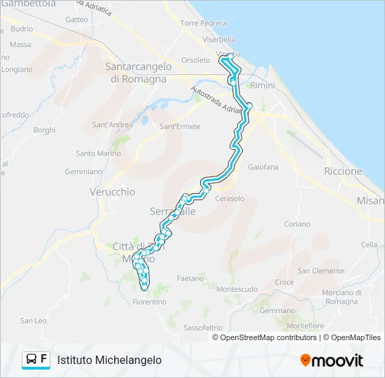 F Bus Line Map
