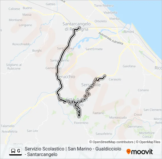 G Bus Line Map
