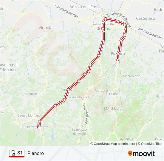 S1 Train Line Map