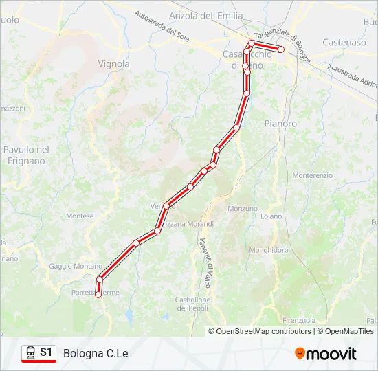 S1 Train Line Map