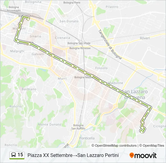 15 Bus Line Map