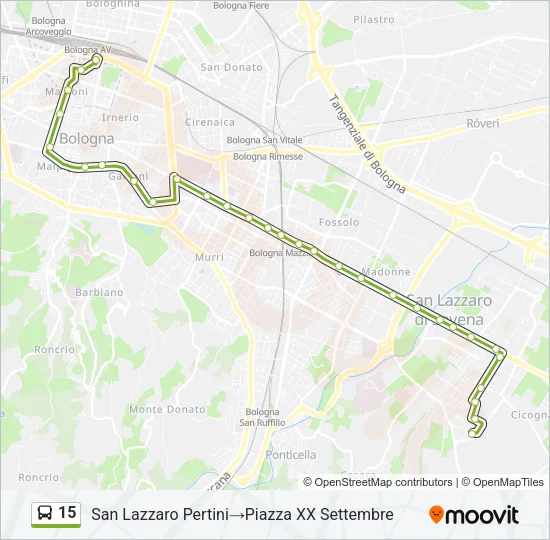 15 Bus Line Map