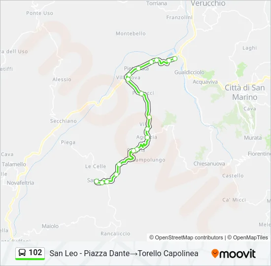 102 Bus Line Map