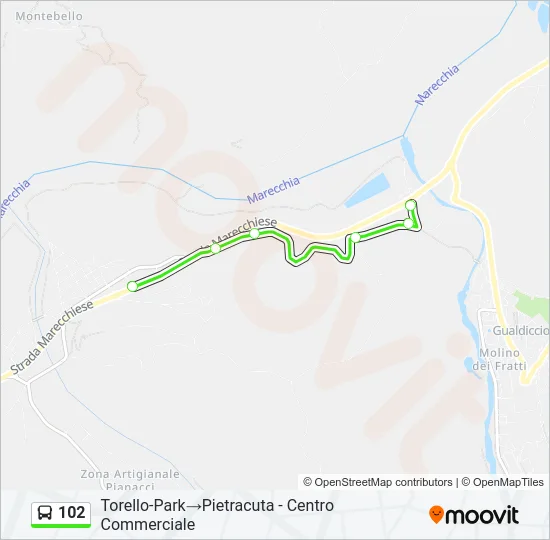 102 Bus Line Map