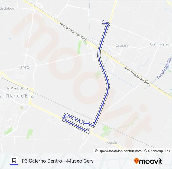 NAVETTA P3 Bus Line Map