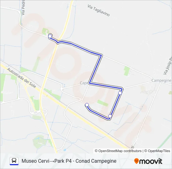 NAVETTA P4 Bus Line Map