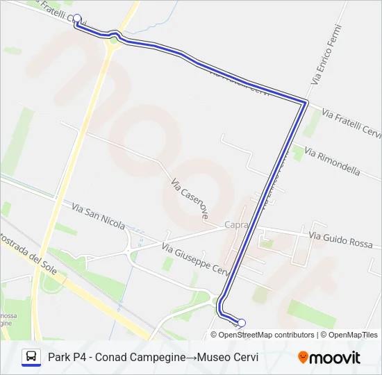 NAVETTA P4 Bus Line Map