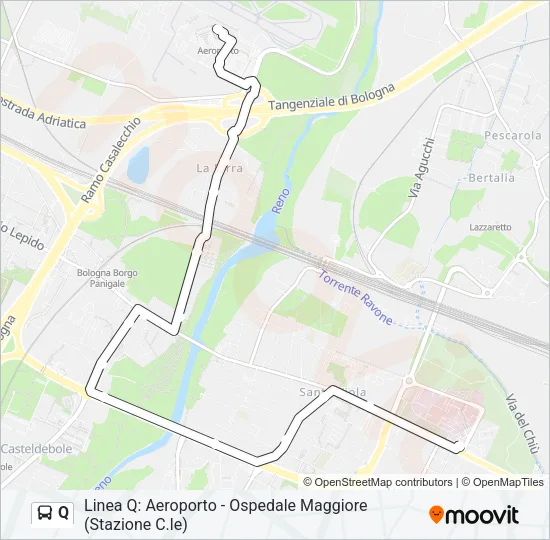 Q Bus Line Map