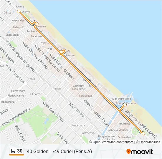 30 Bus Line Map