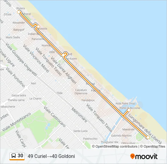 30 Bus Line Map