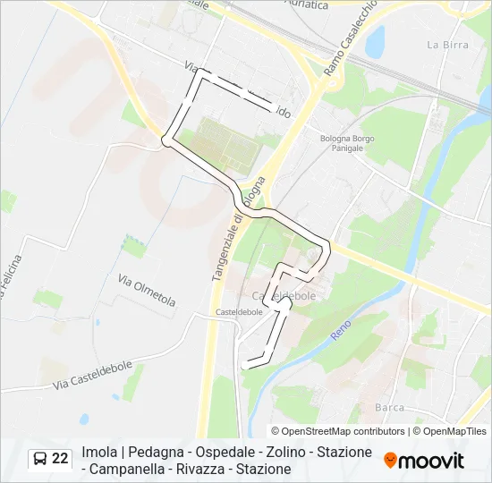 22 Bus Line Map
