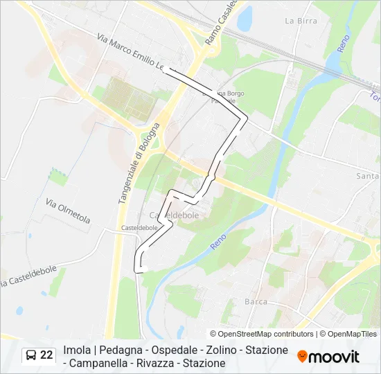 22 Bus Line Map