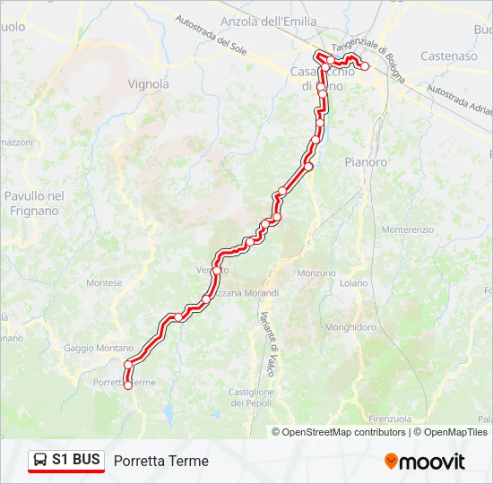 S1 BUS Bus Line Map