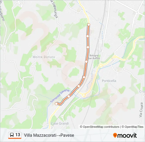 13 Bus Line Map