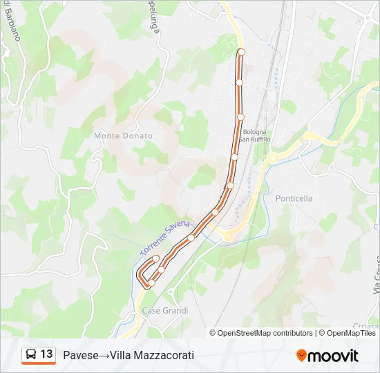 13 Bus Line Map