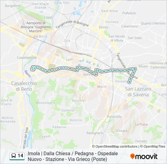 14 Bus Line Map