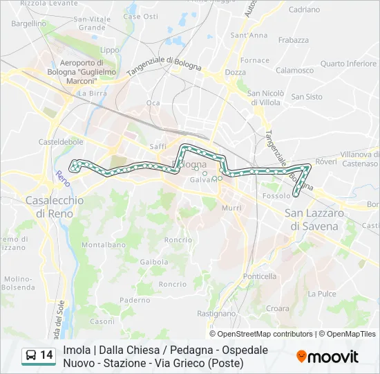 14 Bus Line Map