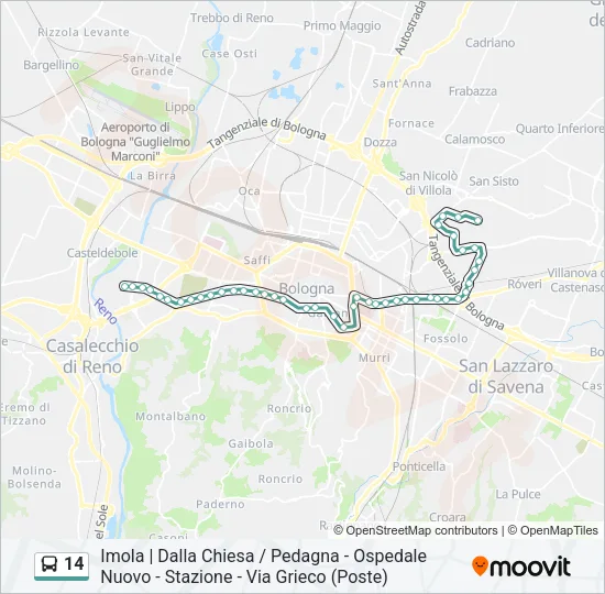 14 Bus Line Map