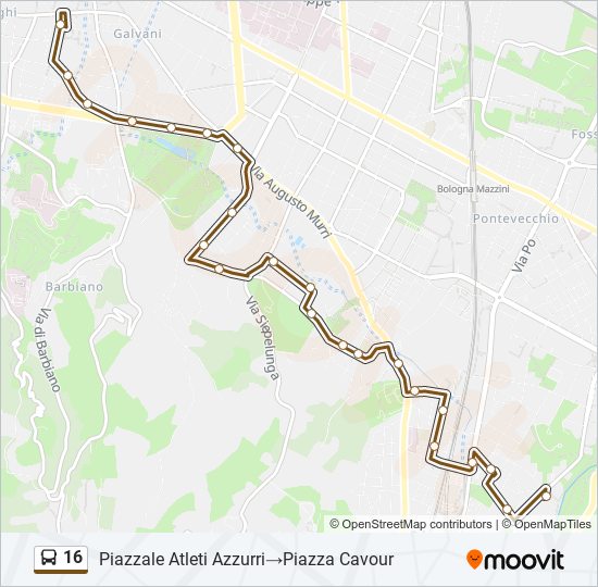 16 bus Line Map