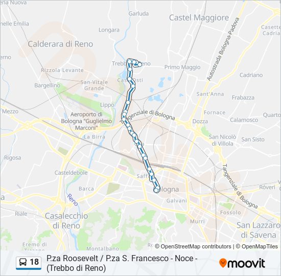 18 bus Line Map