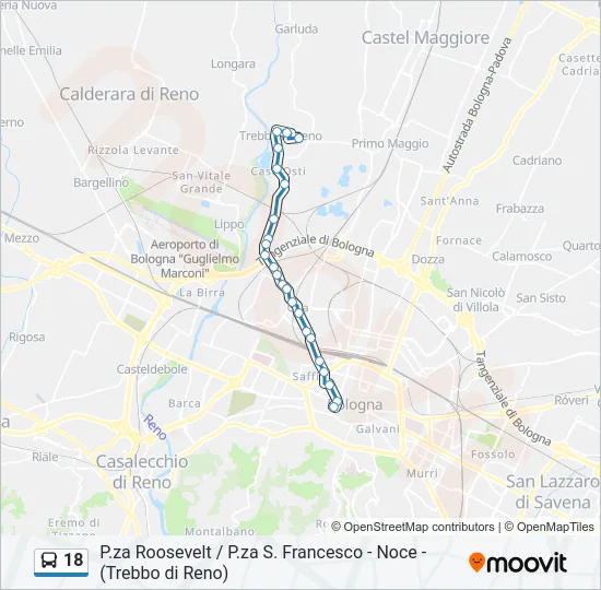 18 Bus Line Map