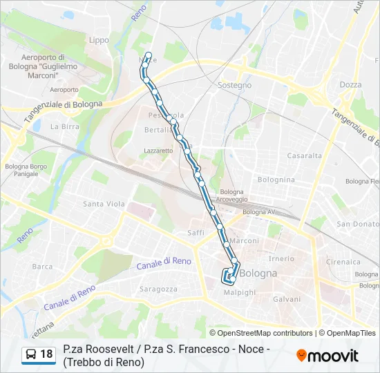 18 Bus Line Map