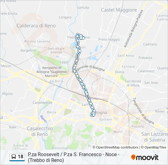 18 Bus Line Map