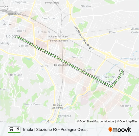19 Bus Line Map