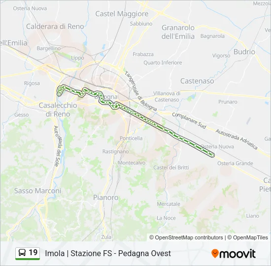 19 Bus Line Map
