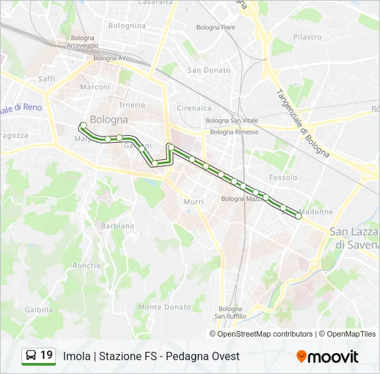 19 Bus Line Map